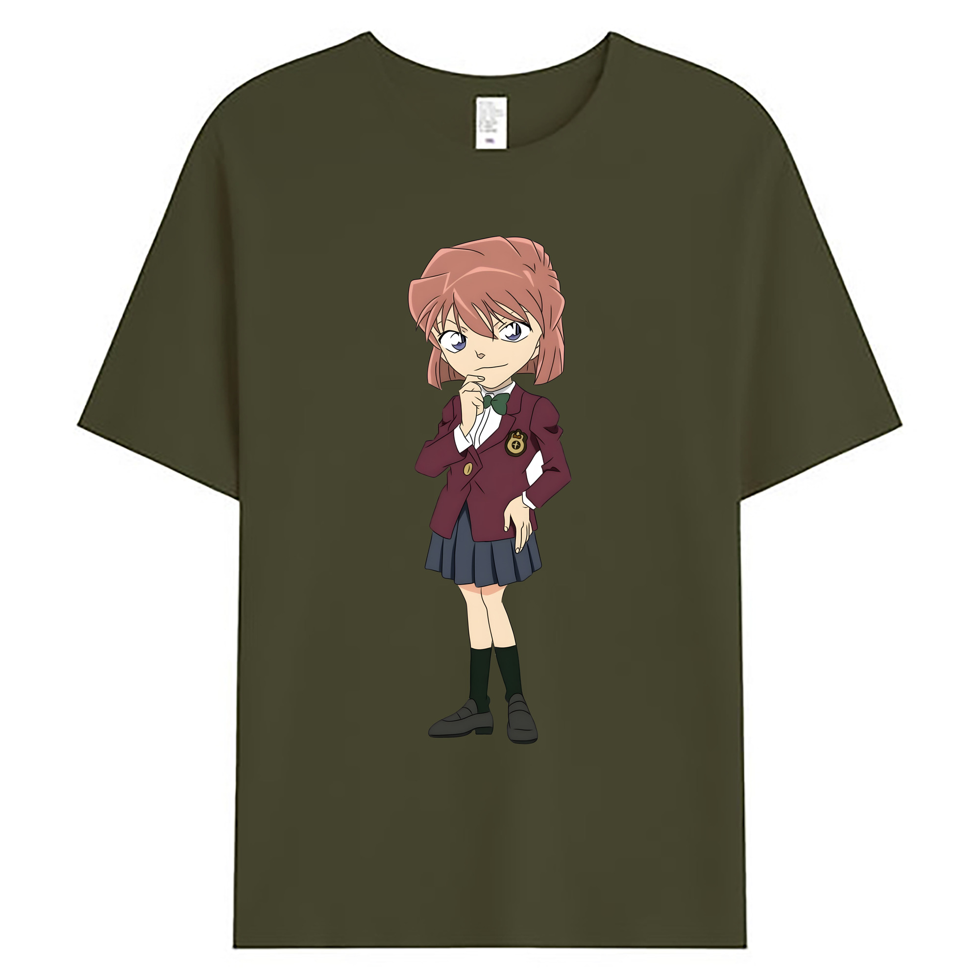 （画像用） 名探偵コナン 灰原 哀 はいばら あい Detective Conan Anita Hailey、Vi Graythorn Haibara Ai 綿100％ メンズ半袖Tシャツ｜肌触りやわらか＆通気性